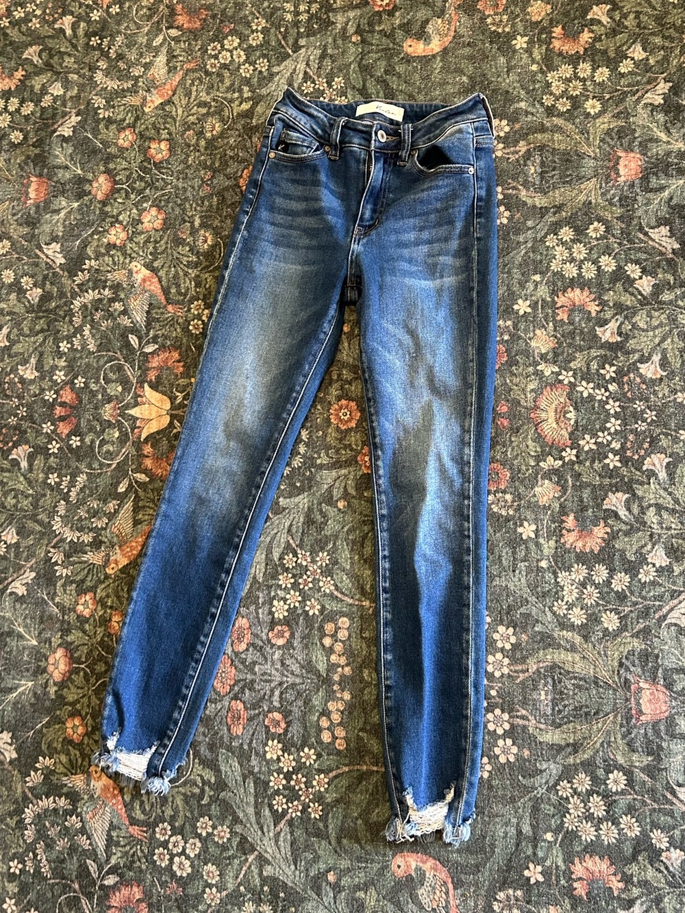 Kancan Skinny Stretch Jeans with Raw Hem